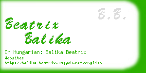 beatrix balika business card